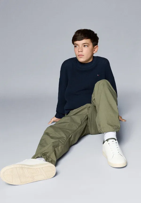 Свитер хлопковый Texture Tommy Hilfiger, Dark Night темно-синий — фото 2