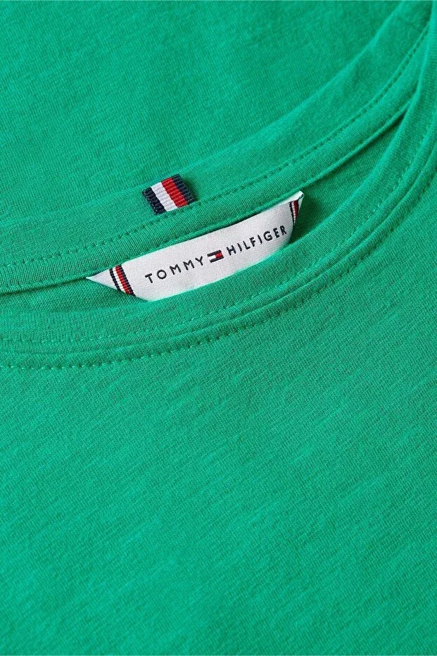 Женская футболка хлопковая короткий рукав ww0ww48702 Tommy Hilfiger, Green — фото 3