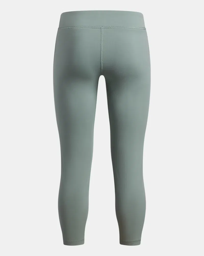 Леггинсы детские укороченные 51 см влагоотводящие UA Movement UnderArmour, Silica Green/Metallic Silver — фото 2