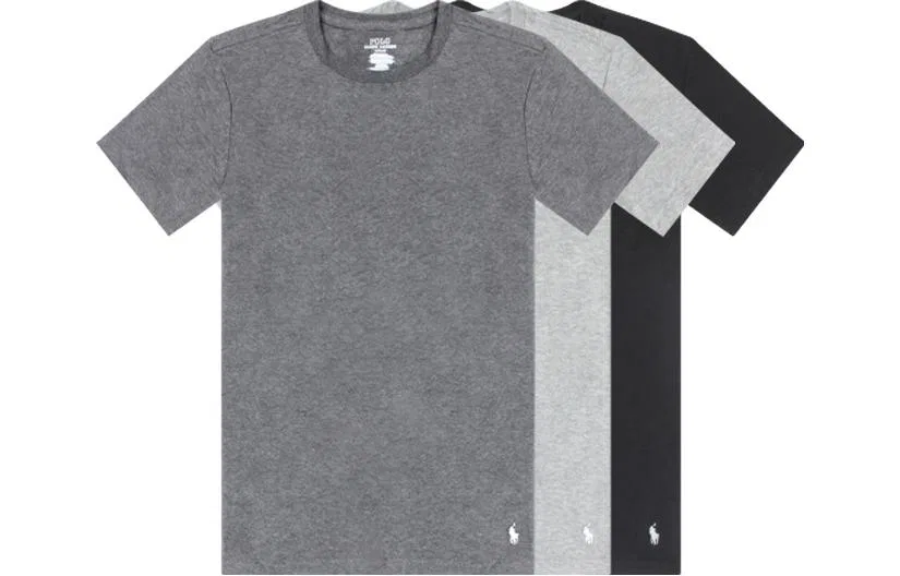 Мужской комплект футболок с коротким рукавом Polo Ralph Lauren, Gray/Black/Dark Gray