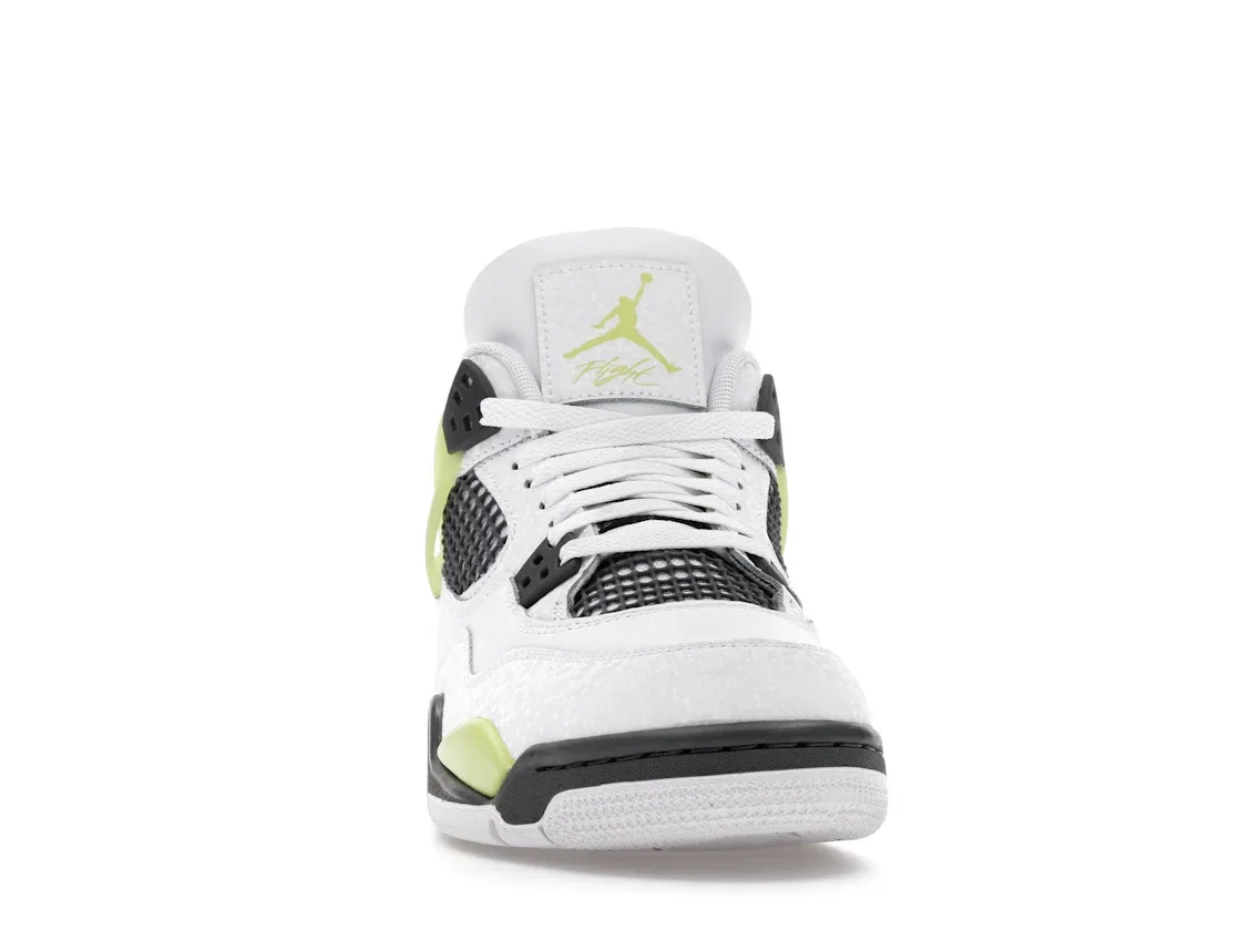 Детские кроссовки Lifestyle с цветовым акцентом Jordan 4 Retro Jordan, White/Light Lemon Twist/Light Graphite — фото 2