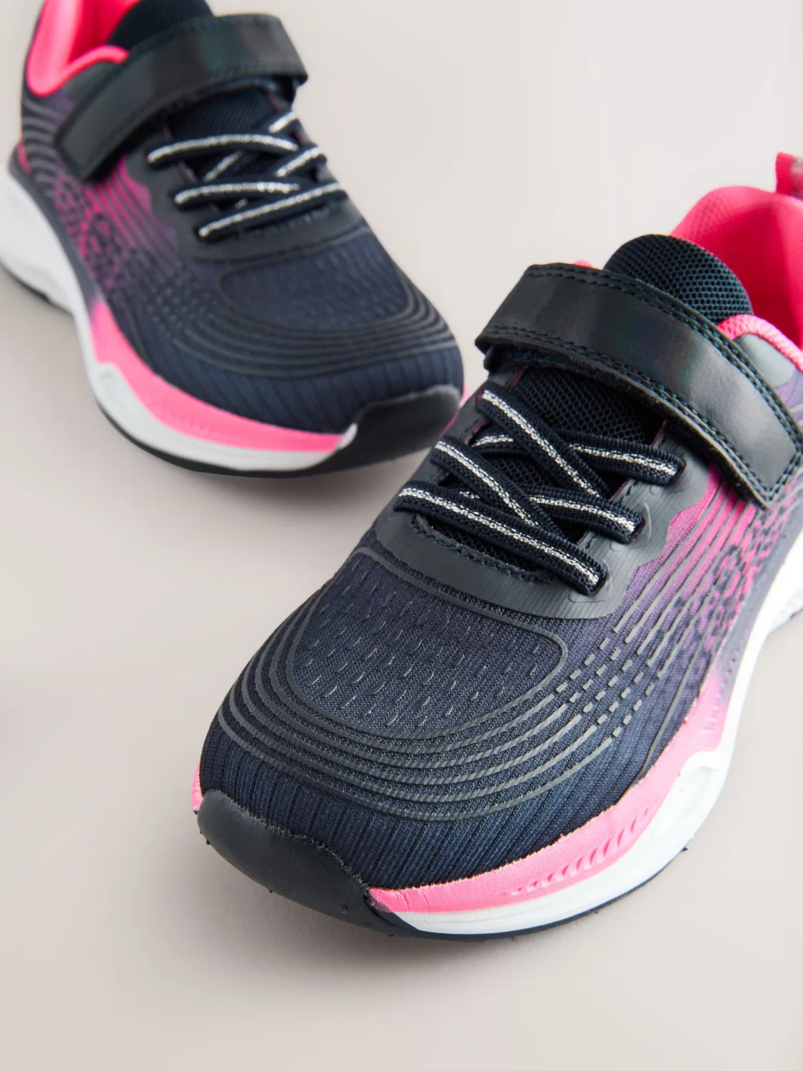 Кроссовки на эластичных шнурках Next Navy/Pink — фото 3