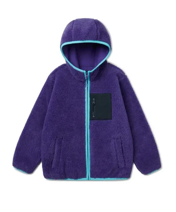 Флисовая куртка с капюшоном, Musinsa Standard Kids, фиолетовый — фото 2