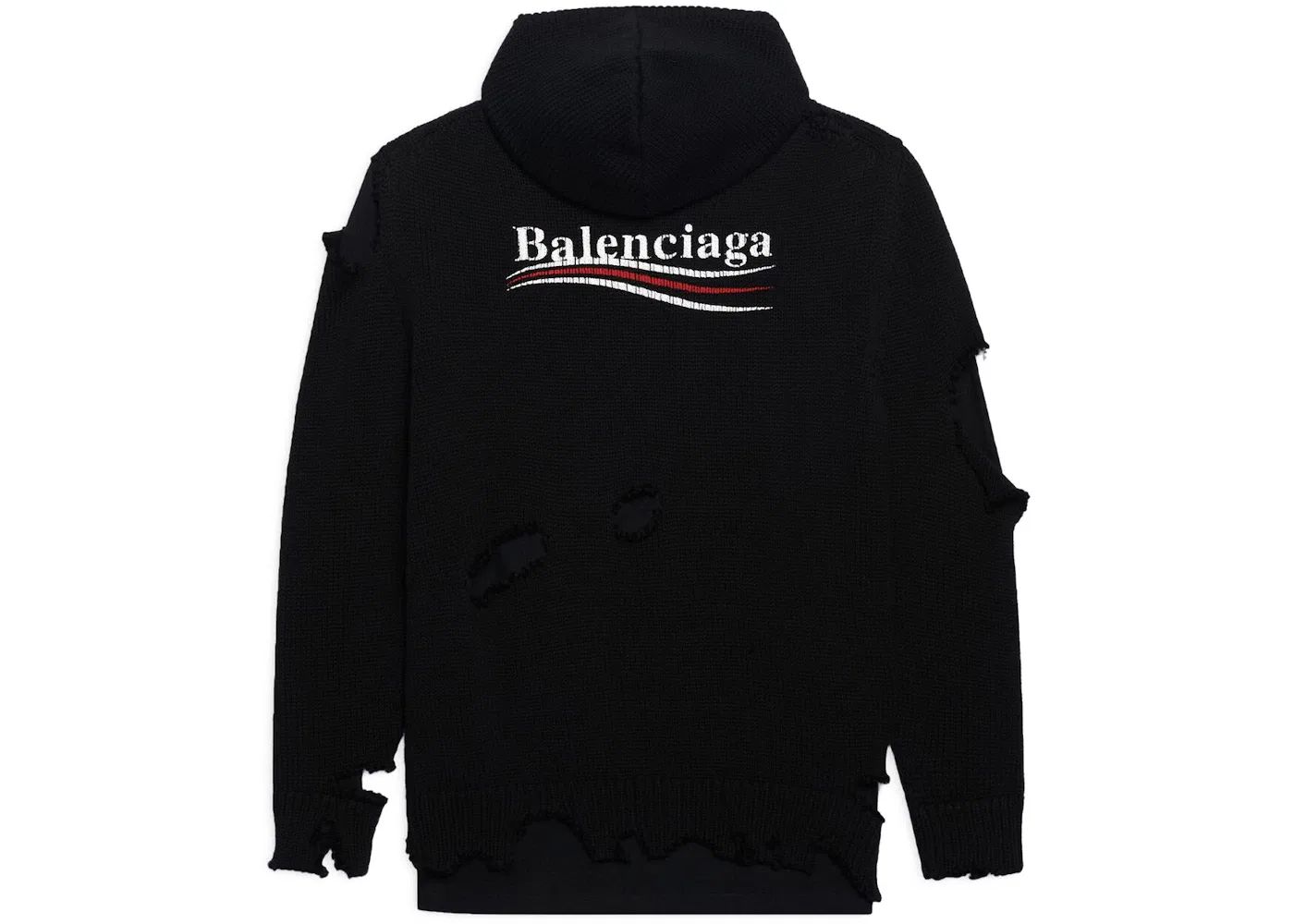 Мужской худи с принтом Political Campaign Destroyed Balenciaga, Black — фото 2