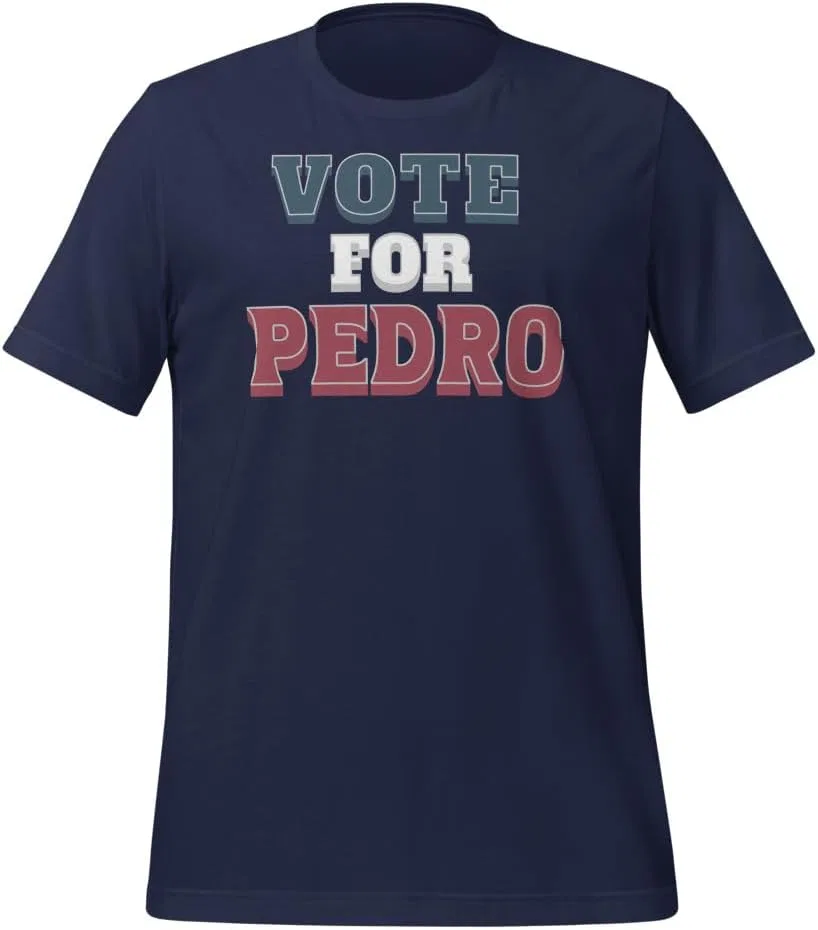 Мужская футболка с принтом Vote for Pedro 2024 Generic, Navy