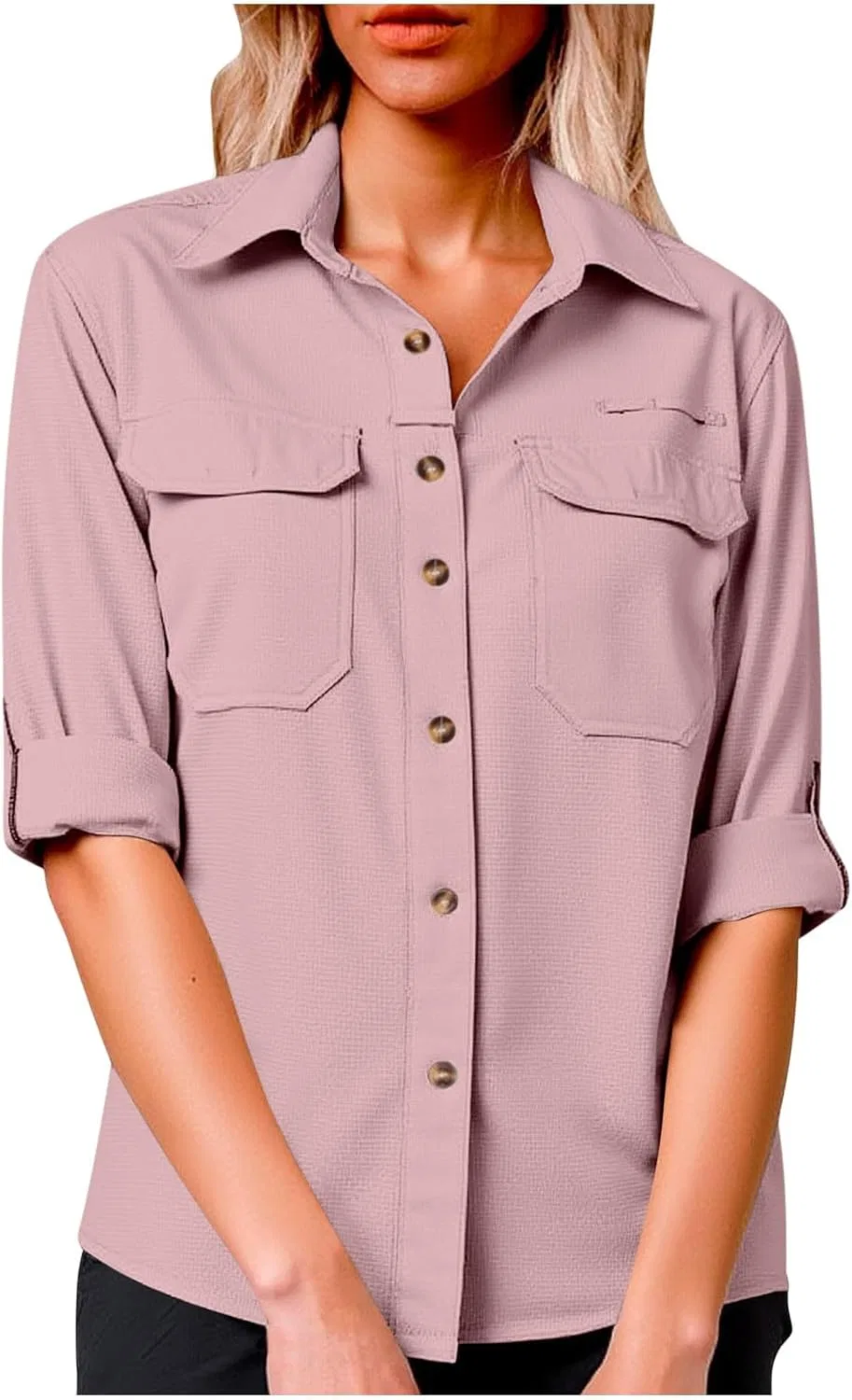 Женская солнцезащитная рубашка с длинным рукавом Safari, Pink