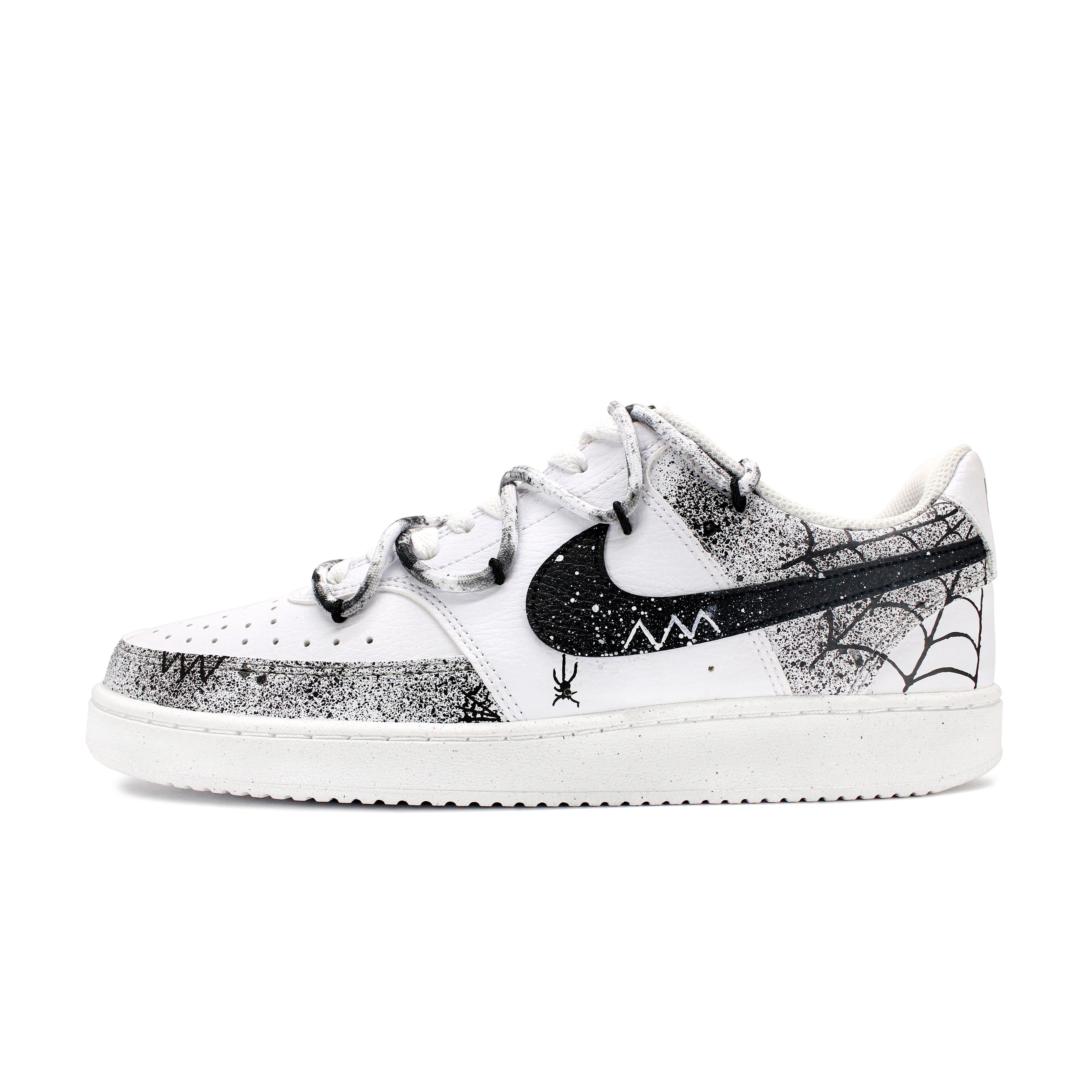 

Nike Кроссовки Court Vision 1 с низким верхом, устойчивые к истиранию и скольжению, мужские, черно-белые
