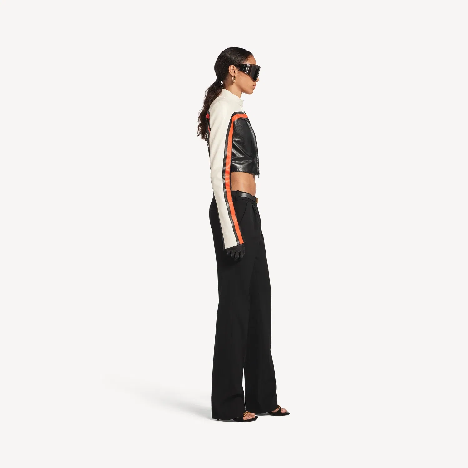Женская облегающая байкерская куртка Balenciaga «Bodies» черного цвета — фото 3
