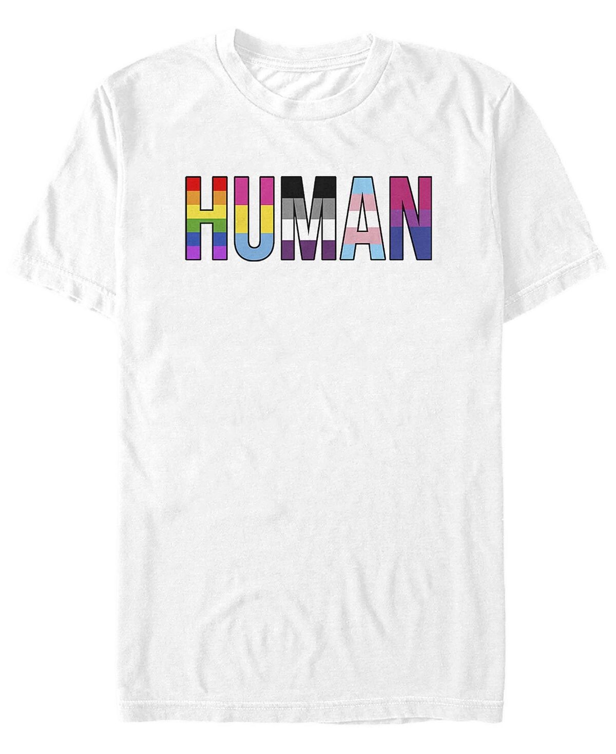 

Мужская футболка с круглым вырезом с короткими рукавами human pride Fifth Sun, белый