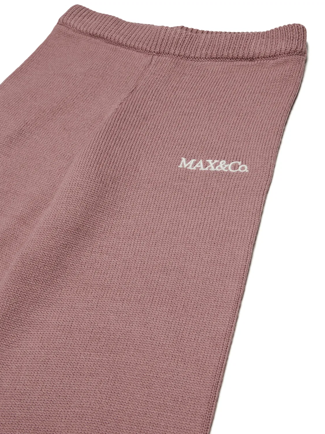 Трикотажные брюки с вышитым логотипом Max&Co. Kids, розовый — фото 3
