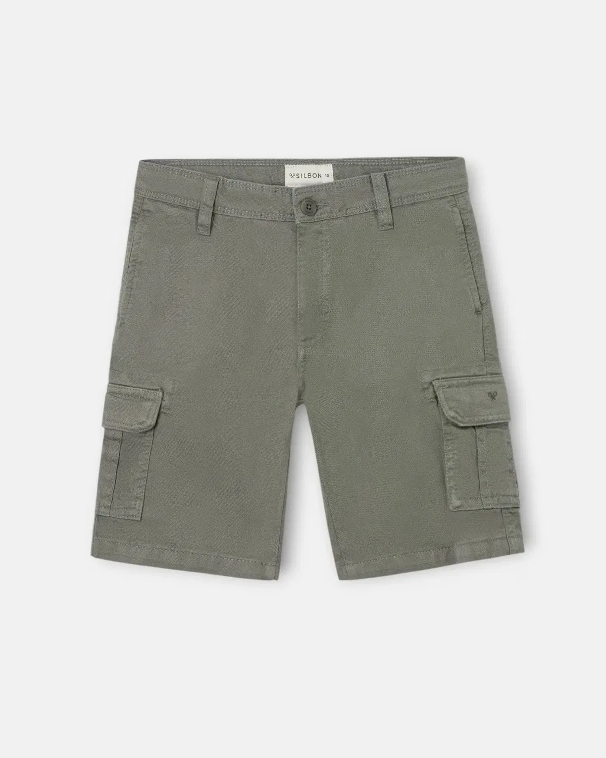 Детские шорты карго для мальчиков хлопковые Regular fit Silbon, Verde