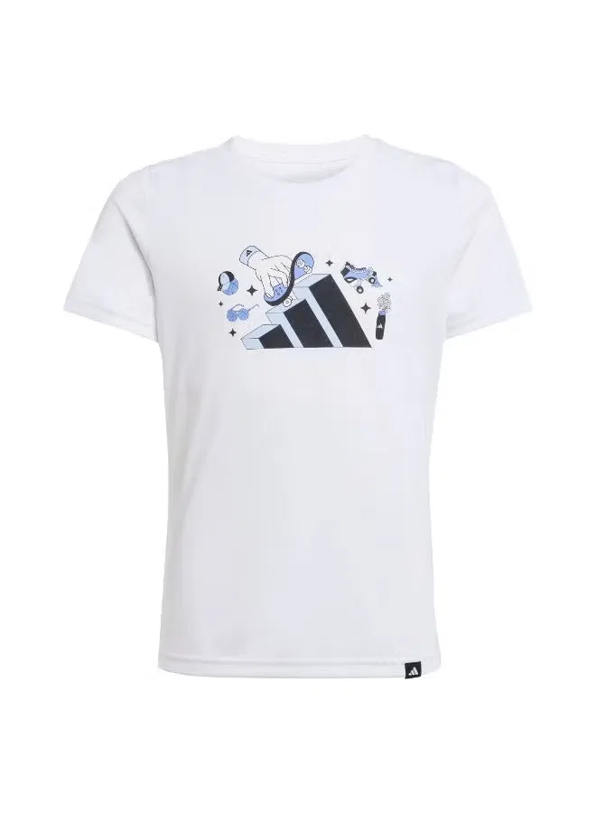 Футболка с принтом Climacool Adidas, белый — фото 2