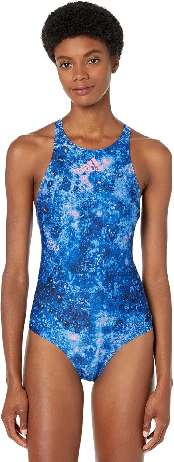 Женский цельный купальник Melting Salt adidas, Team Royal Blue/Bliss Pink/Team Royal Blue