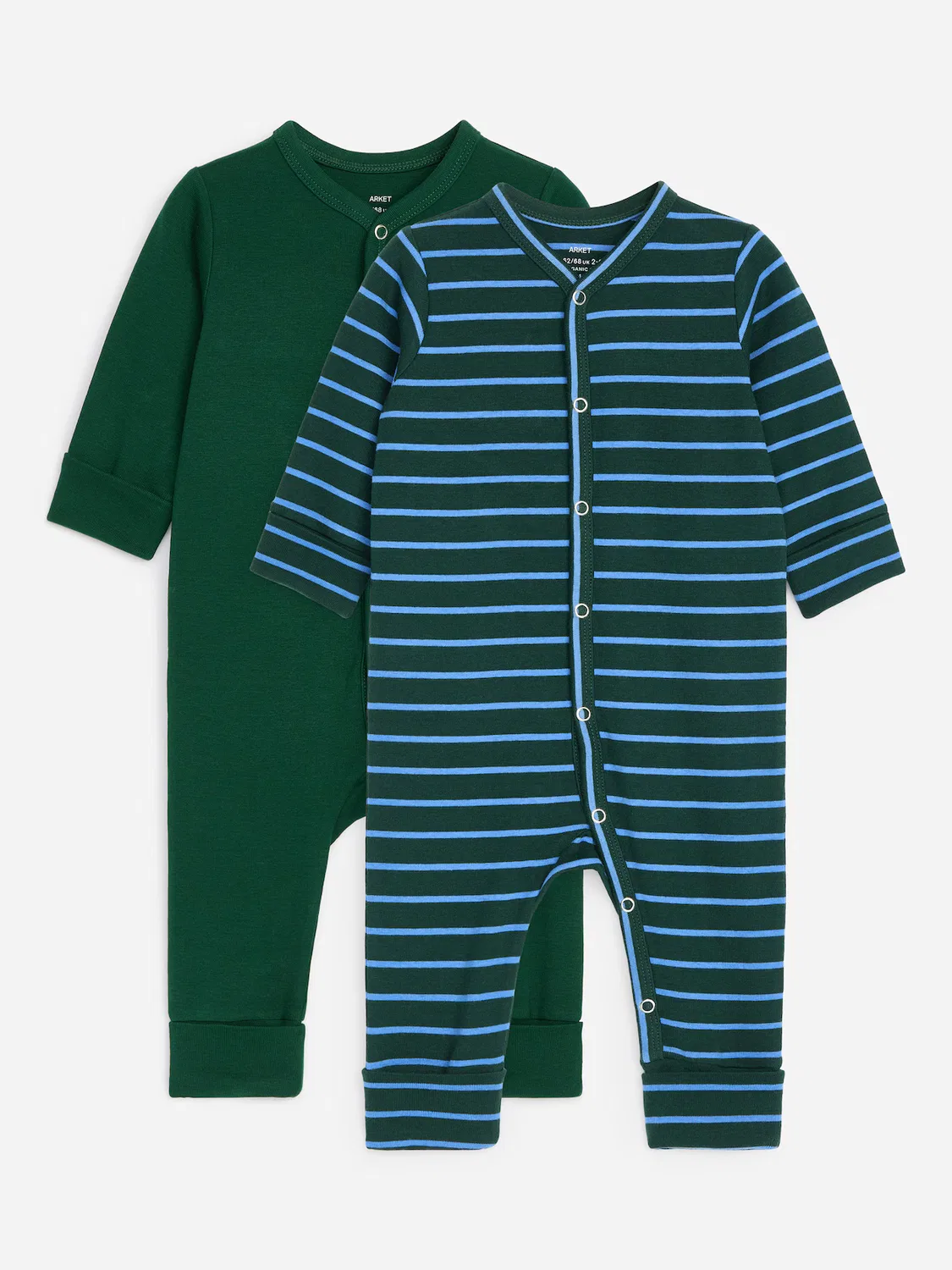 Комплект из 2 пижамных комбинезонов Arket, Grün/Blau