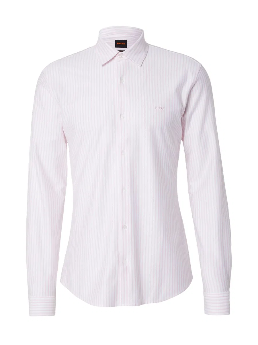 Рубашка BOSS Regular fit Button Up Shirt 'Mysoft_2' в розовом цвете