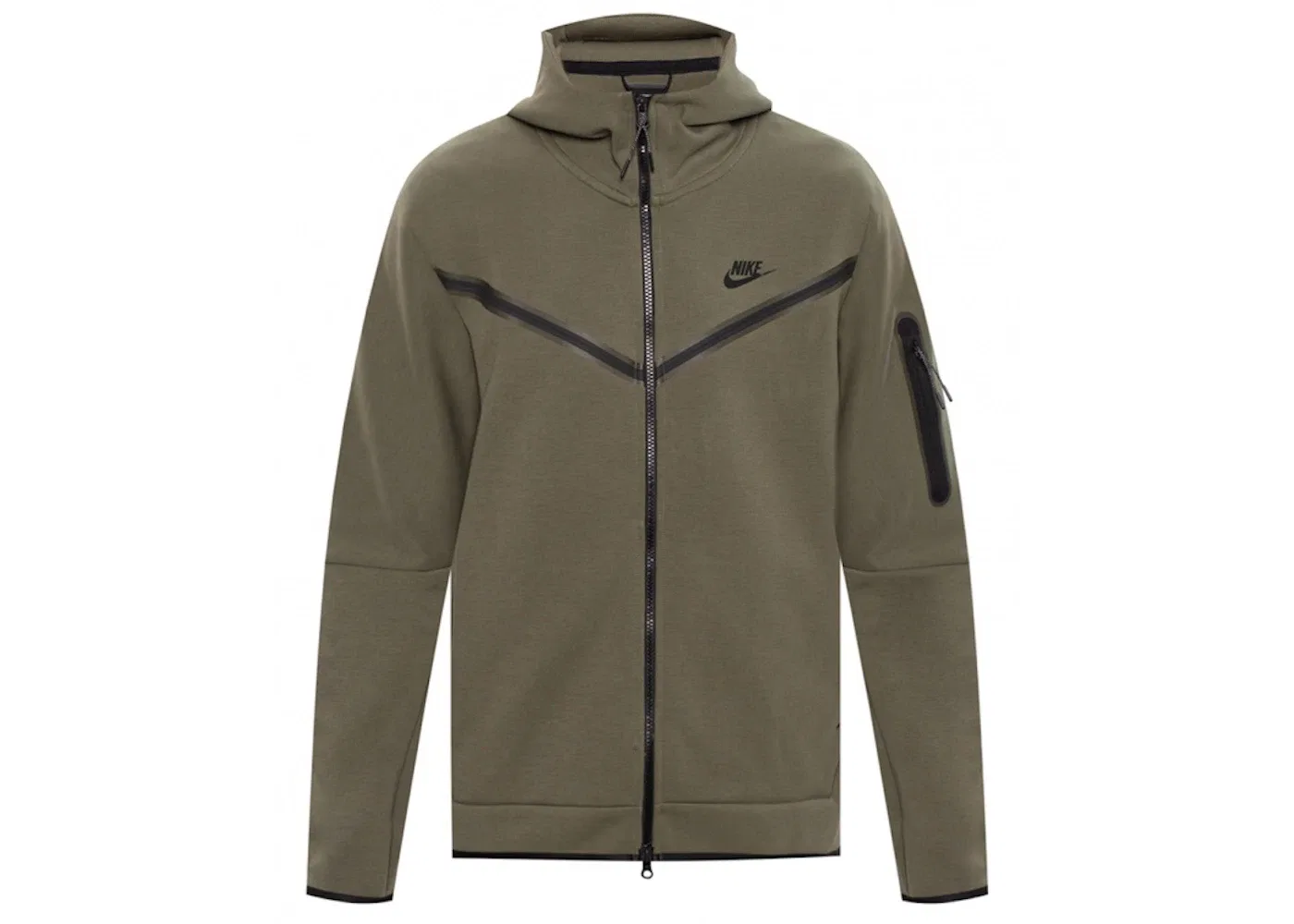 Мужская куртка из футера с капюшоном Nike Sportswear Tech Fleece Full-Zip Hoodie, Twilight Marsh Black