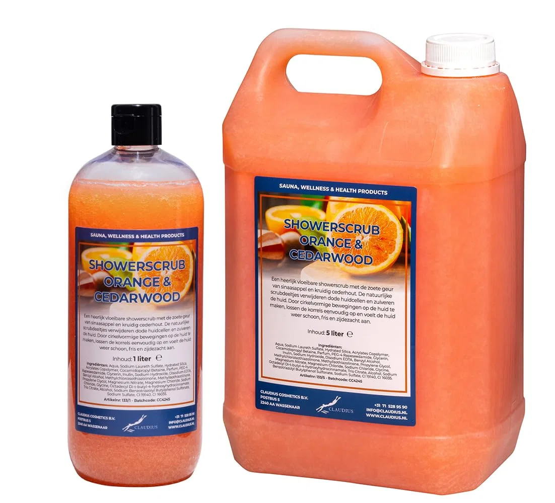 Скраб для душа Orange & Cedarwood, Claudius, 5 л + 1 л