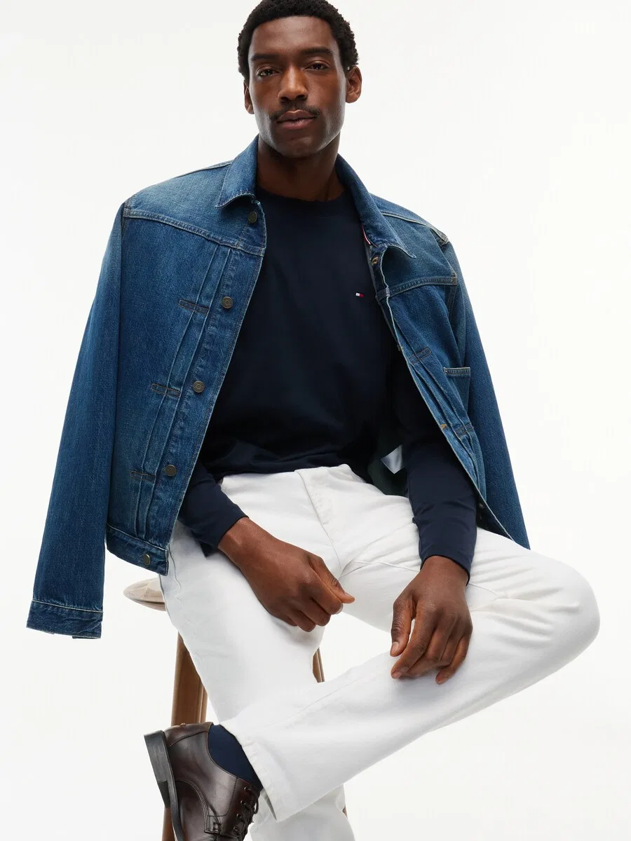 Джинсы TOMMY HILFIGER Regular 'DENTON' белого цвета — фото 3