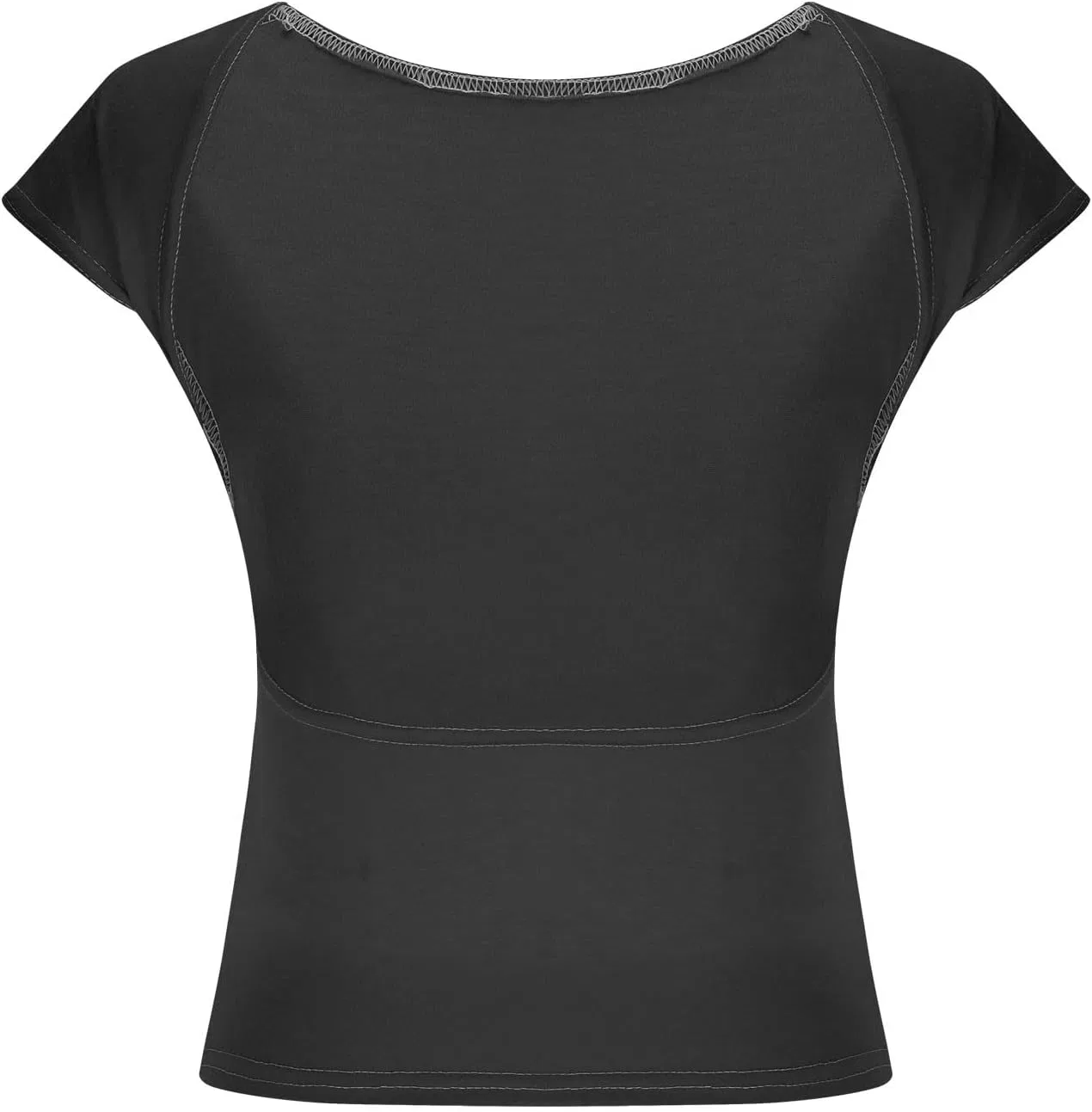 Женская футболка с коротким рукавом облегающая, Black — фото 4