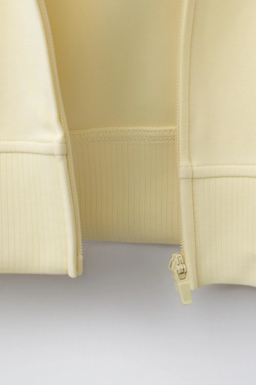 Худи на молнии из смеси модала ZARA, Light Yellow — фото 4