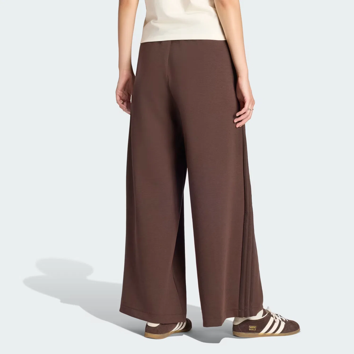 Женские брюки широкого кроя Wide Leg Pants Adidas Originals, Aurora Coffee — фото 2