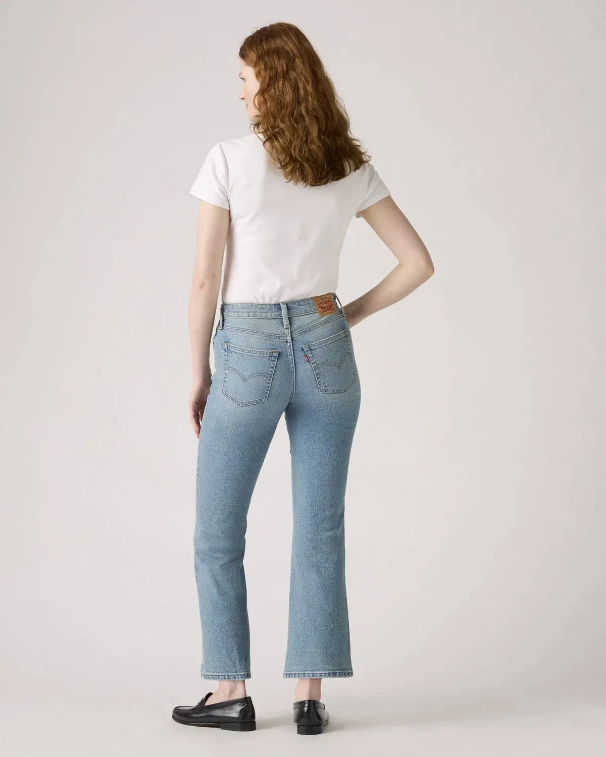 Женские джинсы с высокой посадкой и расклешенным кроем Levi's 725 Kick, синий — фото 3