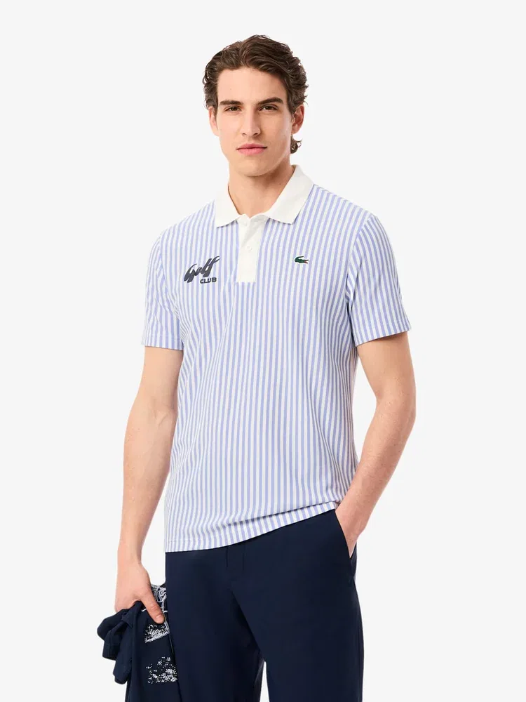 Футболка поло с графическим принтом LACOSTE, Royal Blue