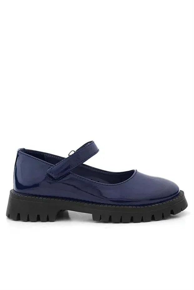 Детские балетки для девочек с ортопедической стелькой Rakerplus, Navy Blue — фото 4