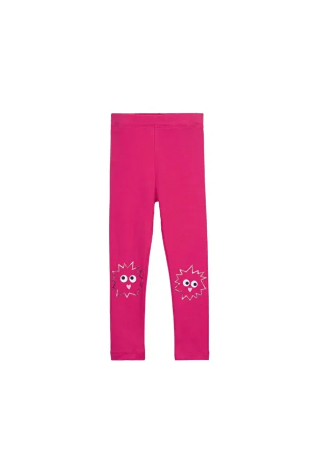 Детские леггинсы для девочек с принтом Crazy Eyes Lovetti, Fuchsia — фото 2