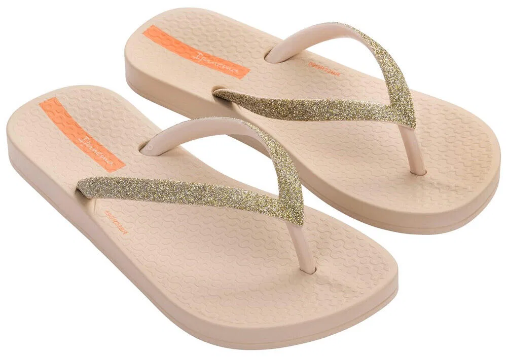 Детские шлепанцы с анатомической стелькой Lolita Kids Antomical Ipanema, Цвет: Gold AG281 Beige/Beige — фото 2