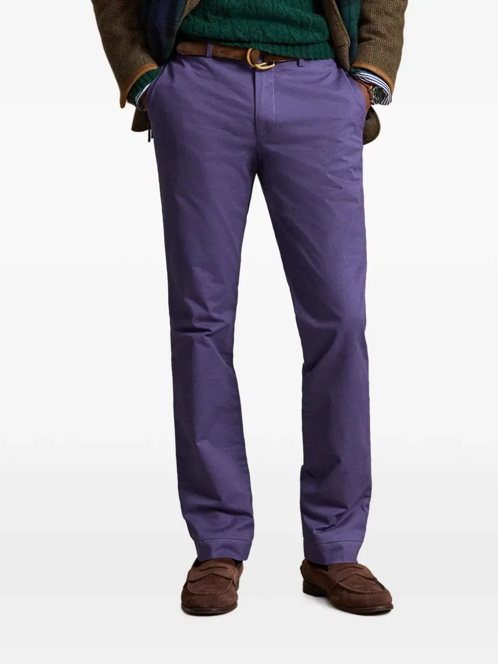 Брюки чинос Greenwich Slim Fit POLO RALPH LAUREN, фиолетовый — фото 3