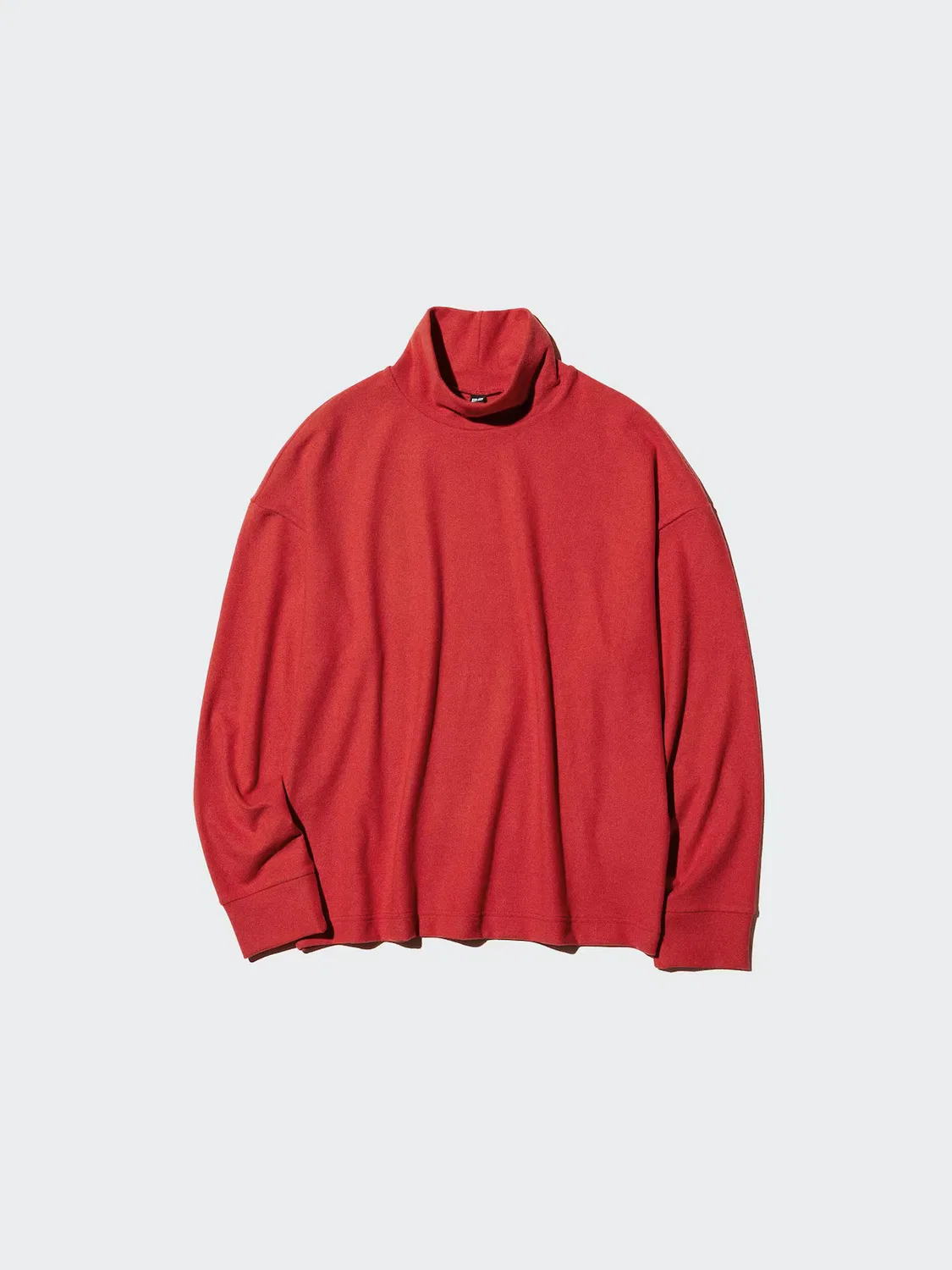 Футболка Uniqlo, трикотажная флисовая с высоким воротником, светло-зеленый — фото 4