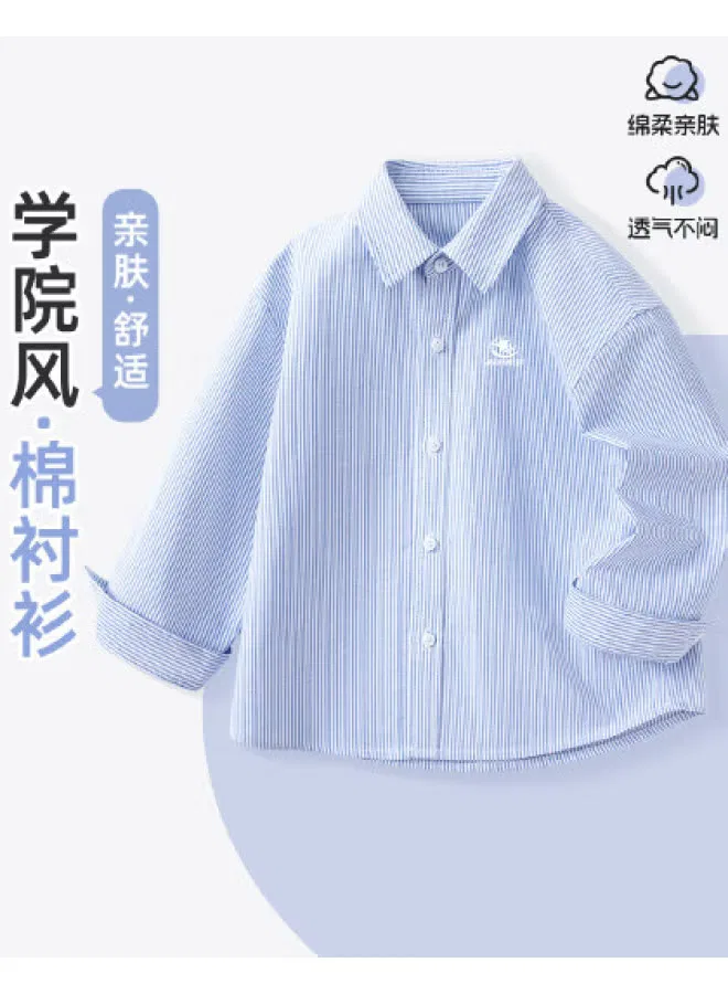Рубашка с принтом и отложным воротником для мальчиков Jeanswest, синяя