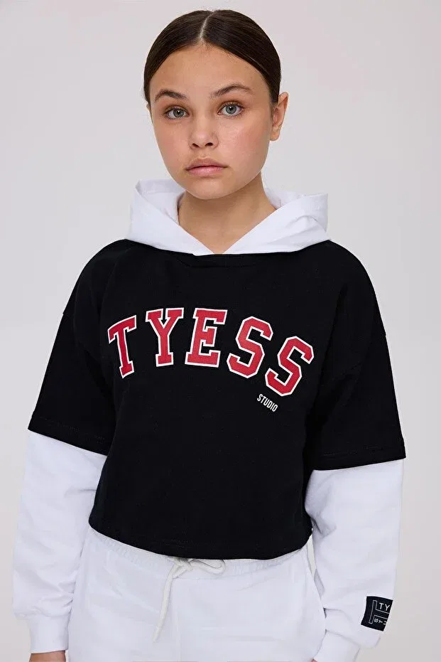 Детские свитшот с принтом для девочек Tyess, Colored — фото 3