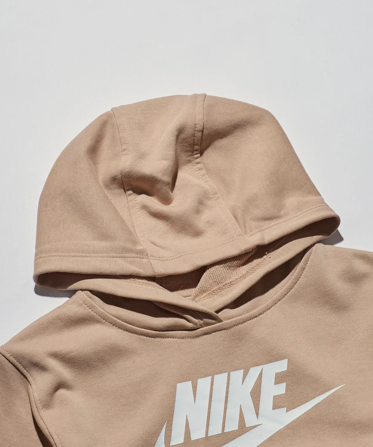 Детский пуловер-худи с длинным рукавом с принтом NIKE, Beige — фото 2