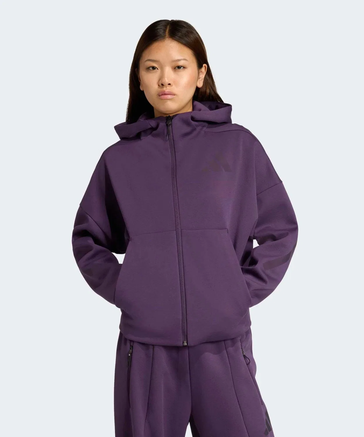 Женский худи с длинным рукавомAdidas Z.N.E. Full Zip, Violett