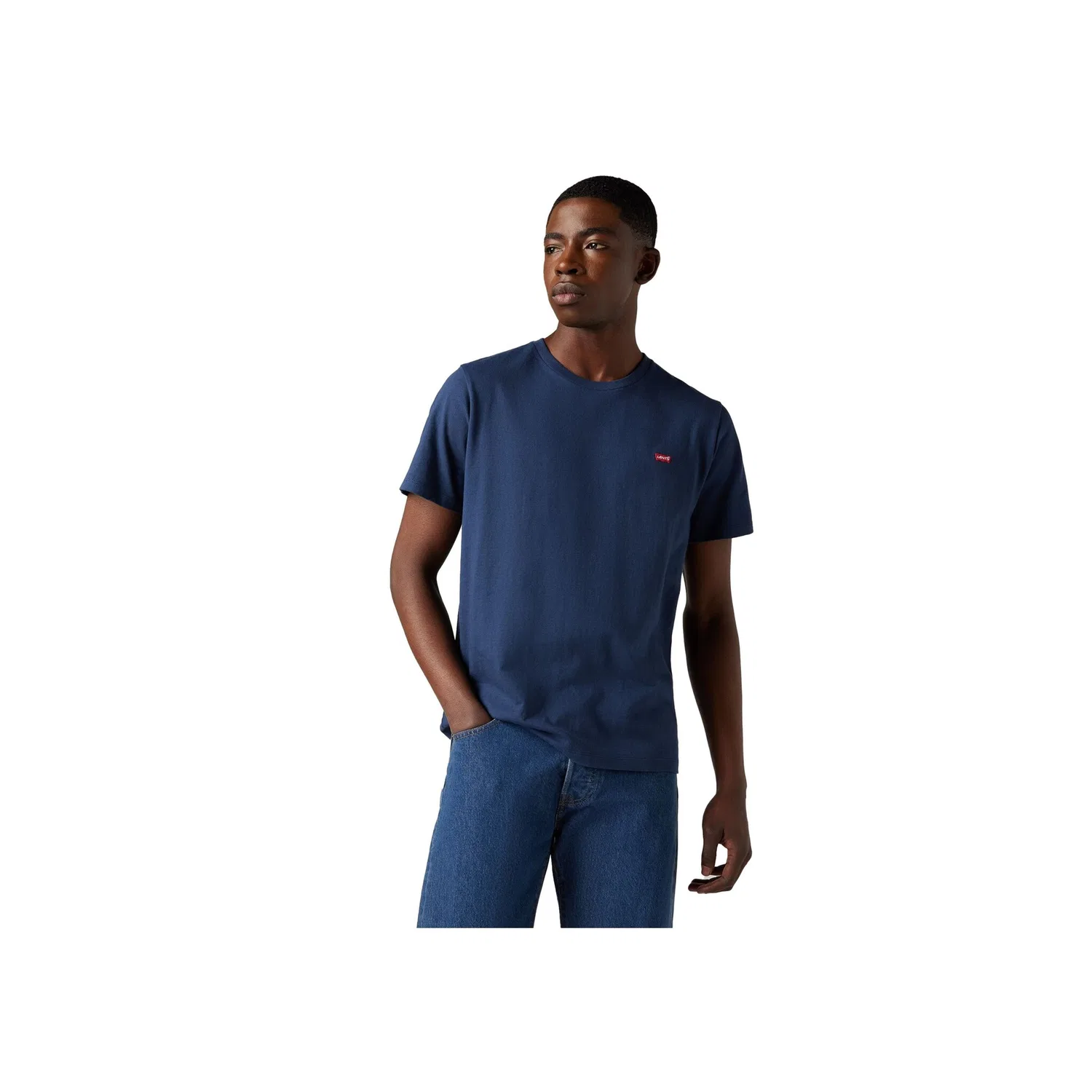 Мужская классическая хлопковая футболка Levi's, Blue — фото 3