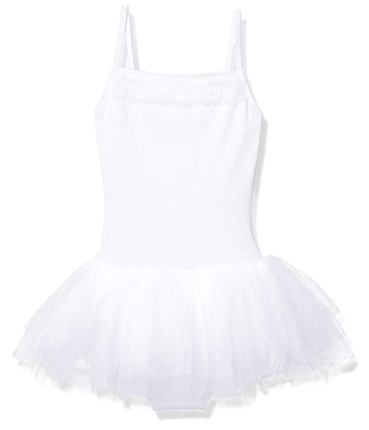 Платье-пачка с рюшами Girls' Ruffle Yoke Tutu Dress Capezio, White