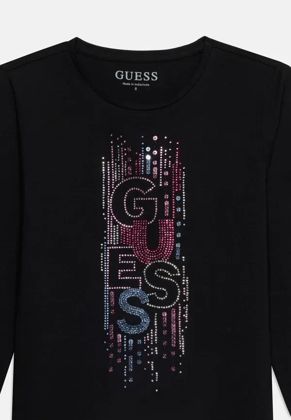 Детская/Подростковая футболка стандартного размера с длинными рукавами Guess, черный — фото 4