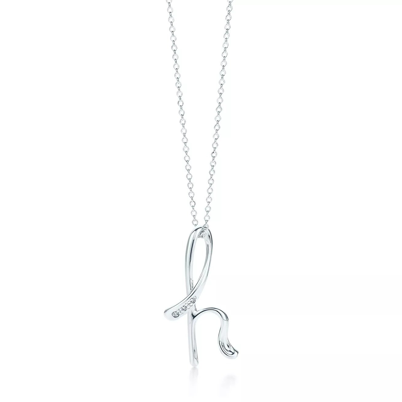 

Колье Tiffany & Co. Alphabet Letter "H", серебро/бриллианты