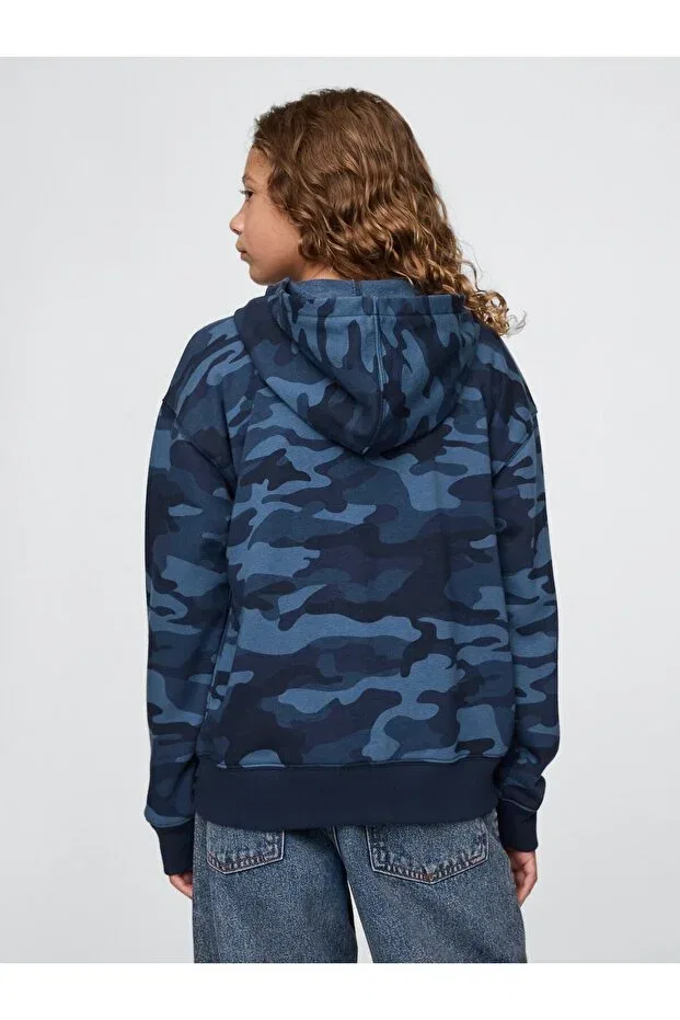 Детская толстовка для мальчиков с принтом Gap, Blue002 — фото 4