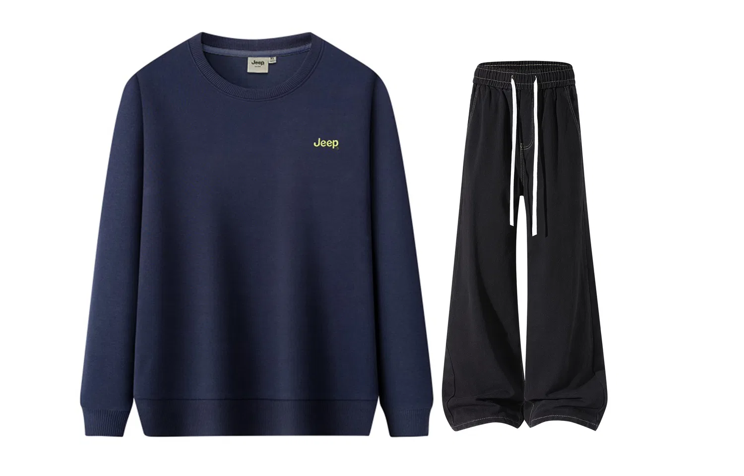 Детский комплект из худи и брюк с флисовой подкладкой Jeep, Navy Heather/Black Grey