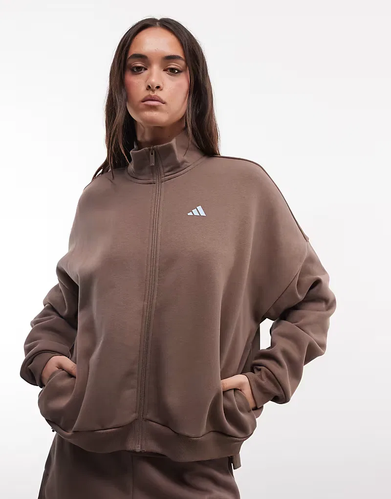 Спортивная куртка Adidas Sportswear Three Stripes Studios, коричневый — фото 3