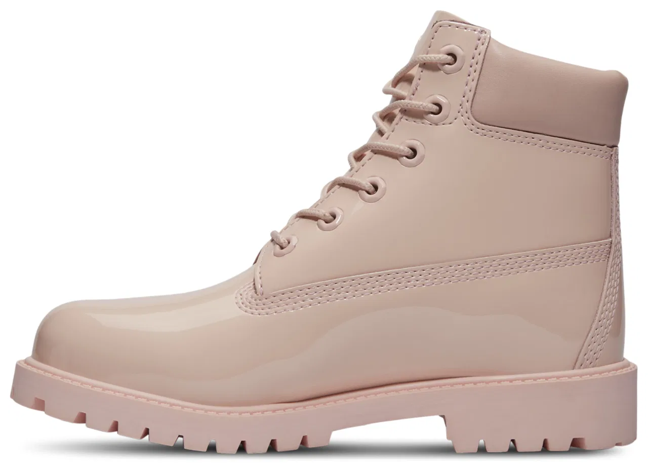 Детские ботинки для девочек водонепроницаемые Premium 6-Inch Waterproof Timberland, светло-розовый — фото 2