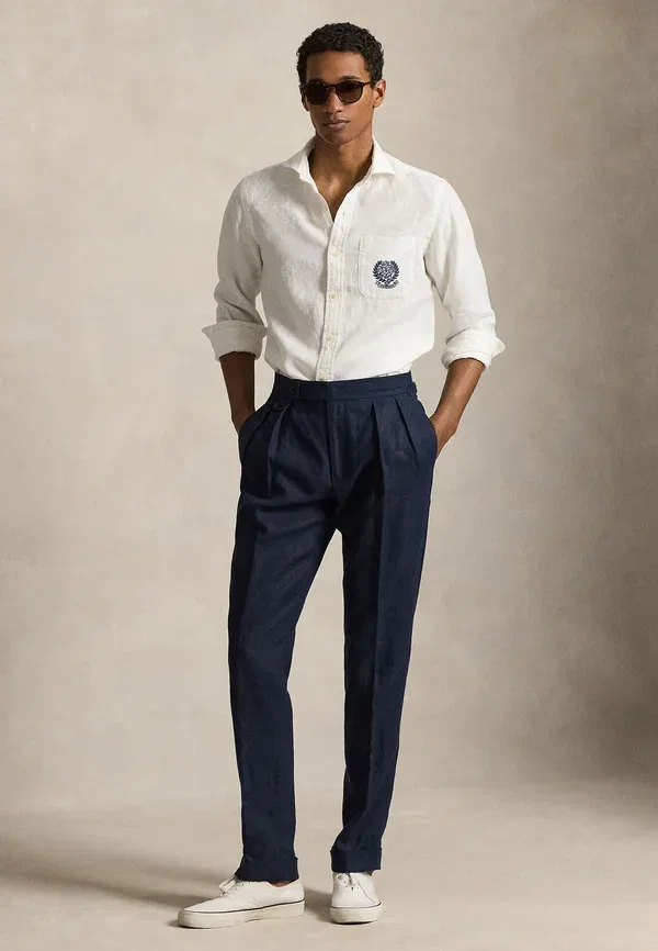 Рубашка из льна Polo Ralph Lauren, белый — фото 2
