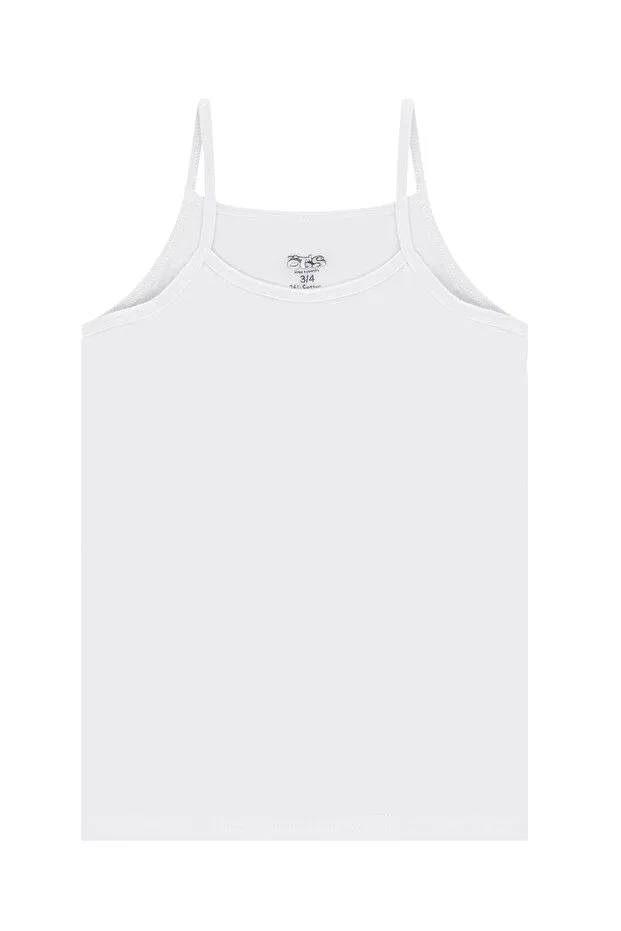 Детский топ для девочек на тонких бретелях Öts, White
