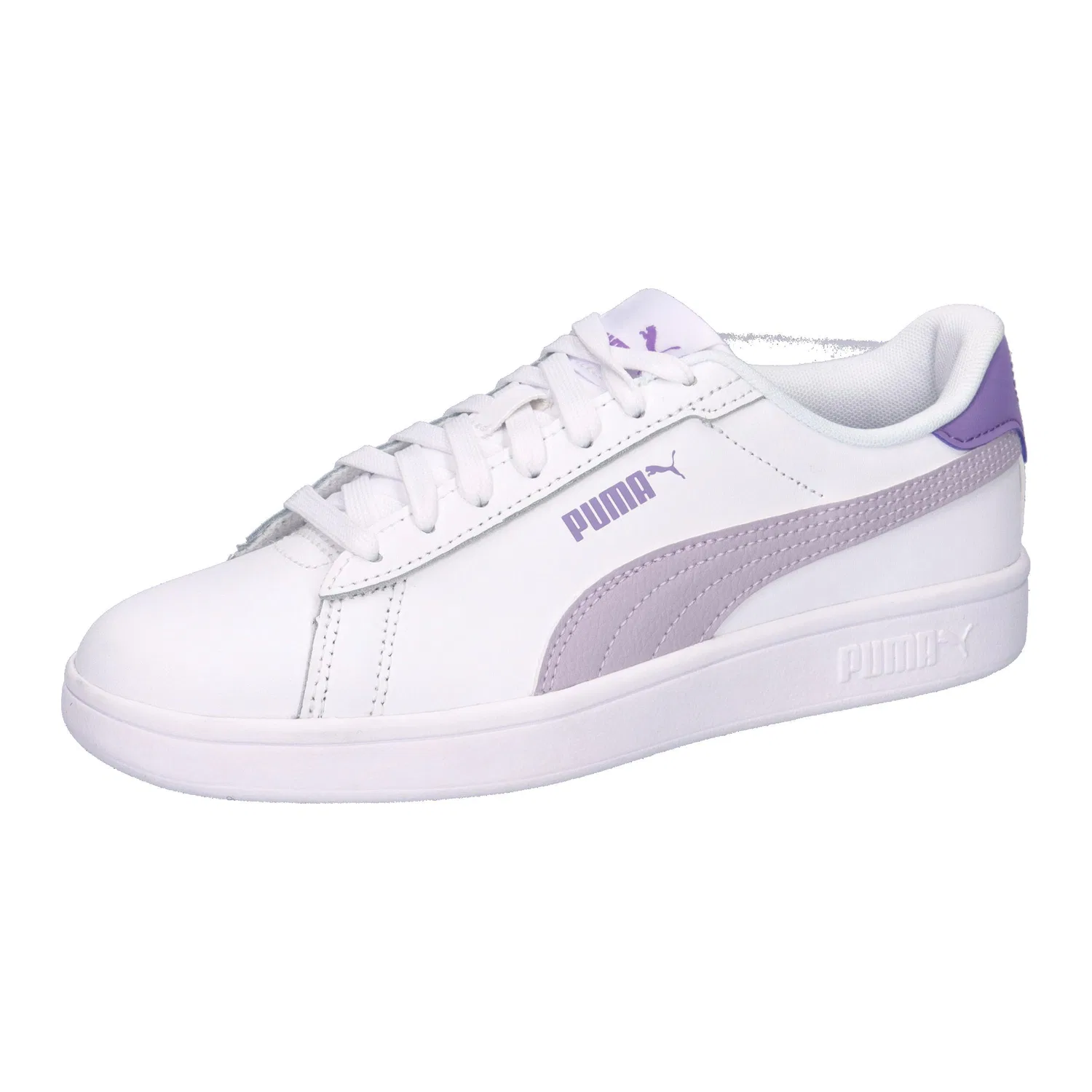 Детские кроссовки с кожаным верхом Smash 3.0 L Jr Puma, Konigliches Lila