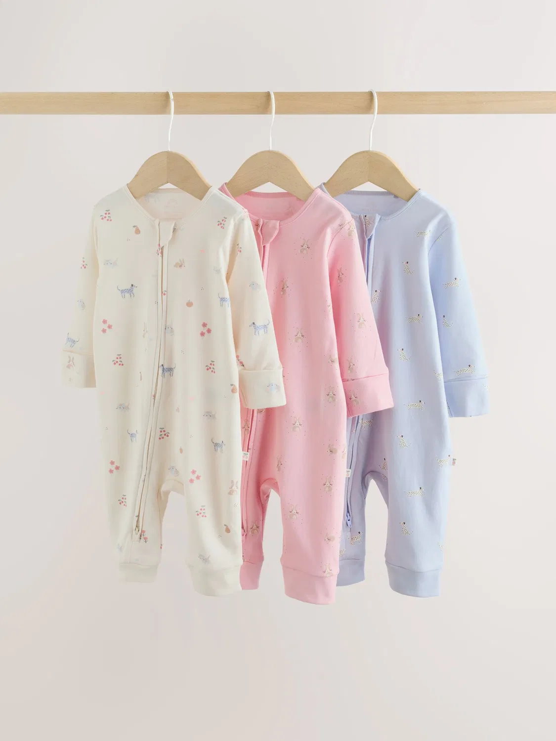 Комплект боди-слипов, 3 штуки, Multi Pastel Character Next, пастельный мультиколор
