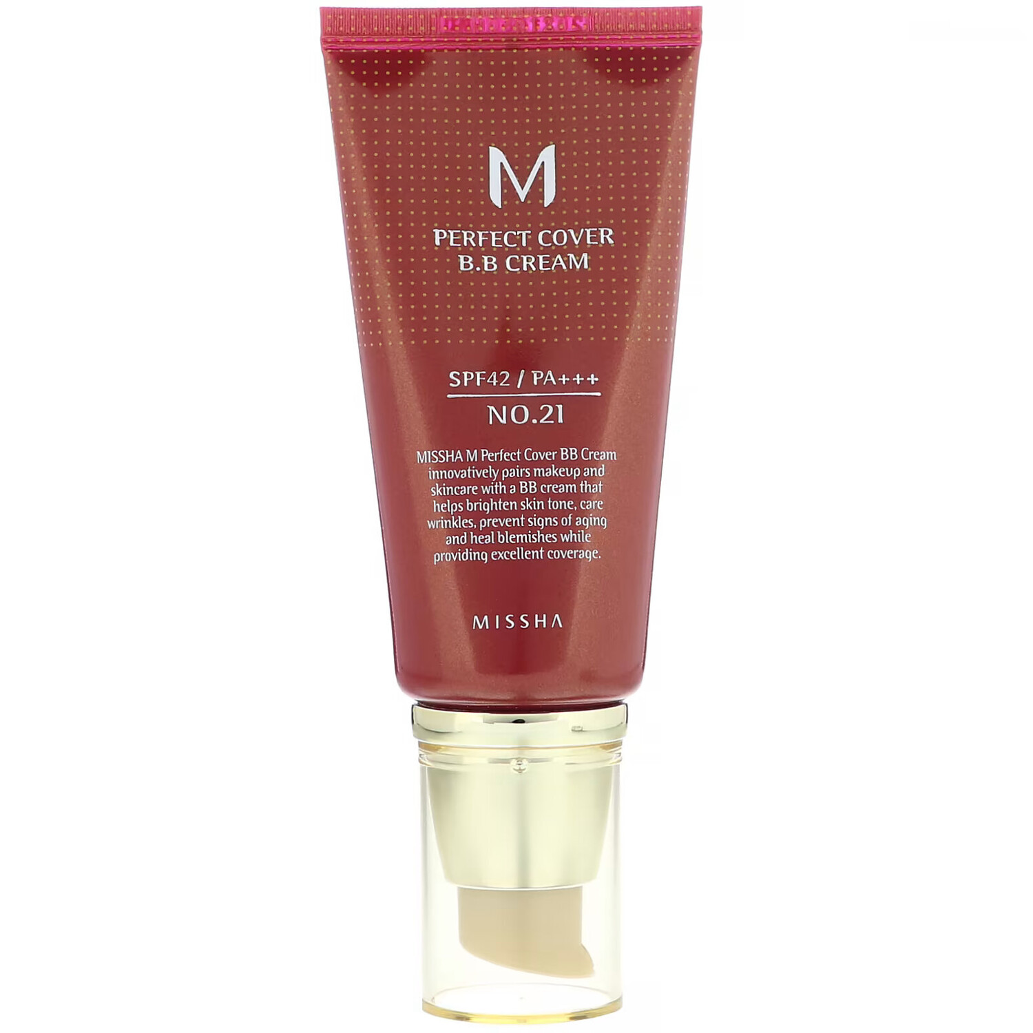 

BB-крем Missha M Perfect Cover SPF 42 PA оттенок № 21 светло-бежевый, 50 мл