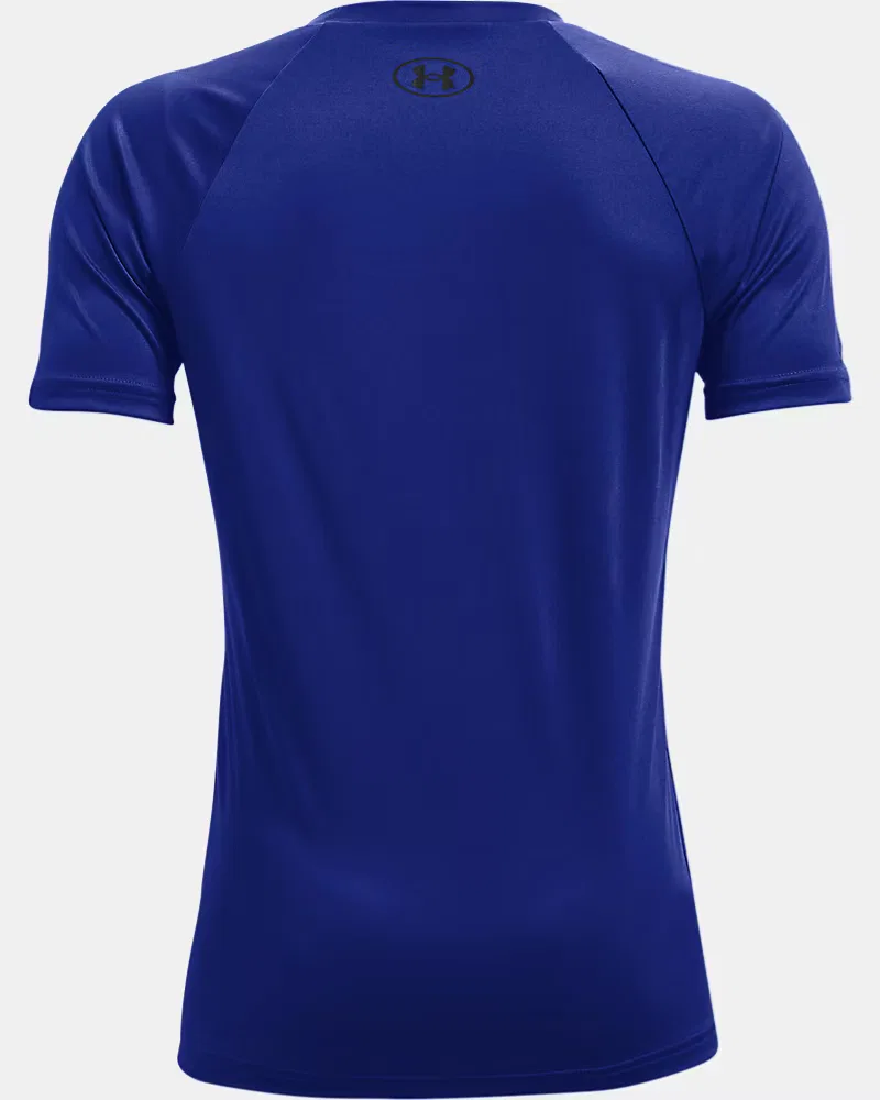Футболка для мальчиков быстросохнущая UA Tech Big Logo UnderArmour, Royal/Black — фото 2